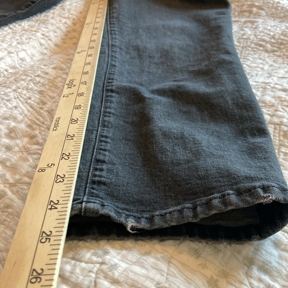 Madewell The Perfect Vintage Crop Jean 27 black high rise waist - Picture 9 of 13